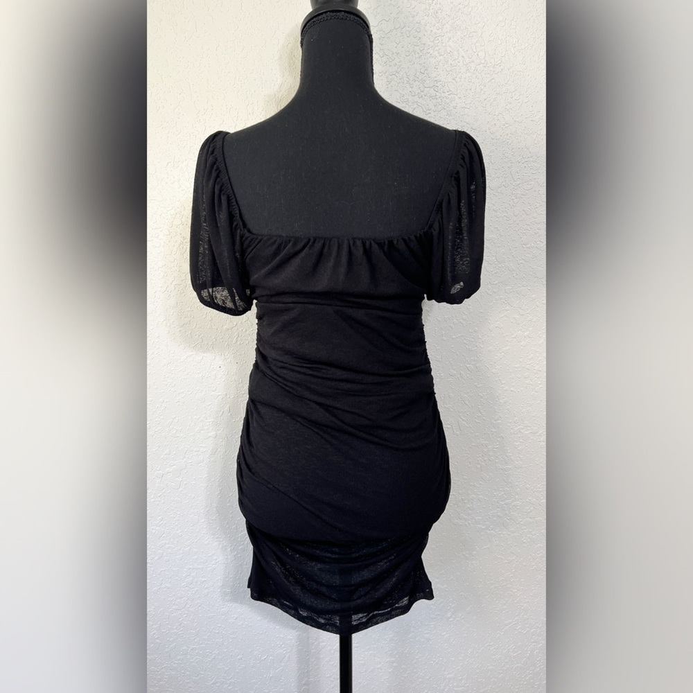 TOPSHOP Ruched Minidress In Black - 6 - Picture 7 of 13